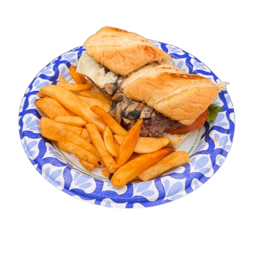 Mushroom Steak Sandwich at Burger Barn San Jose